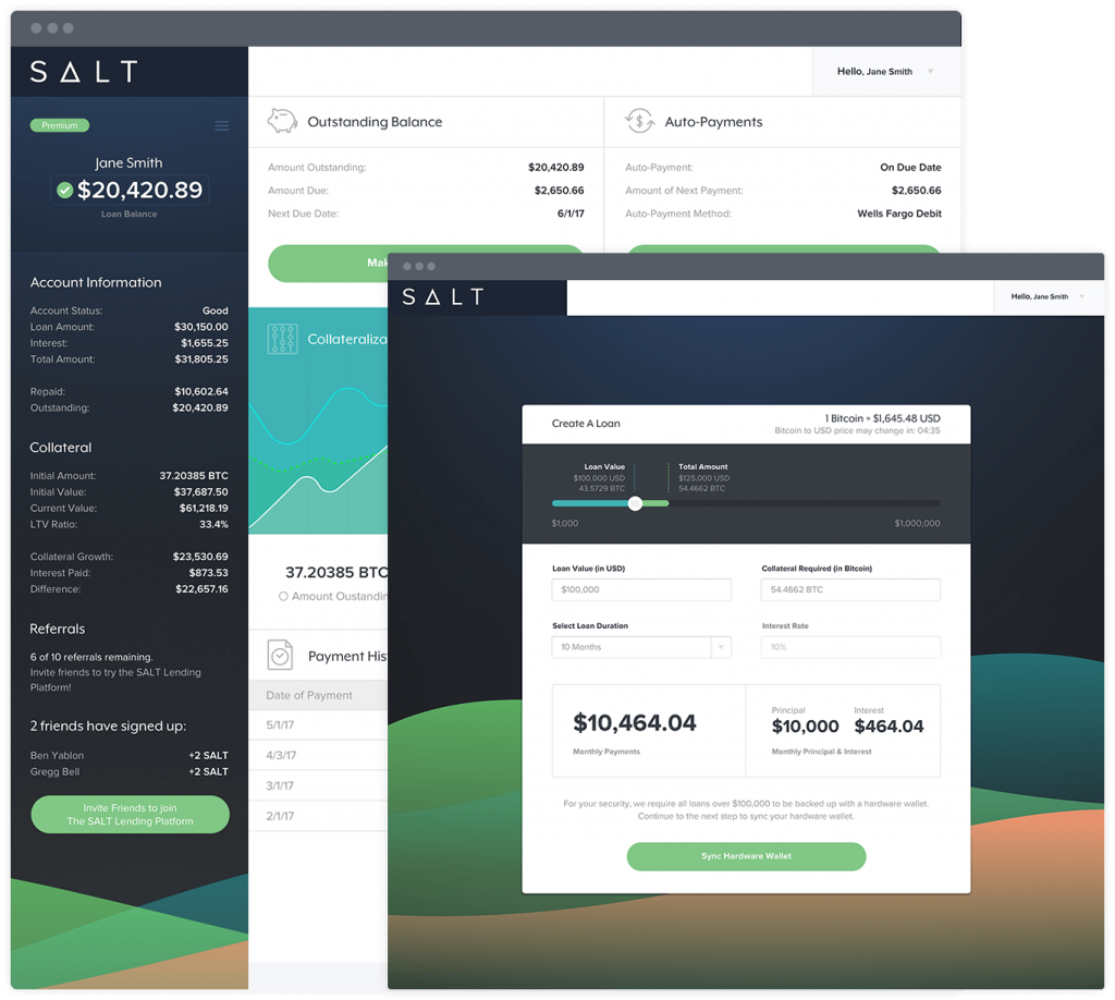SALT Enables Crypto Loan Feature to Its Users Now